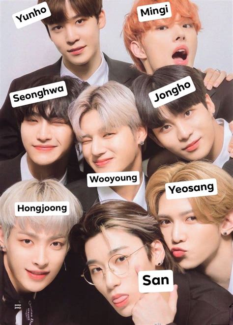 ateez members names and faces