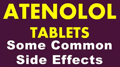 atenolol side effects blood pressure