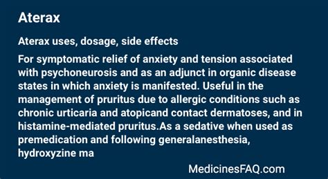 Aterax Side Effects: What You Need to Know Today