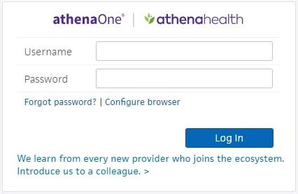 athena health care provider login