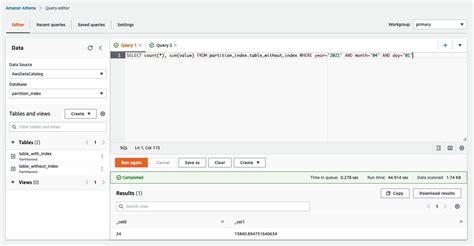 Athena Query Using Partition
