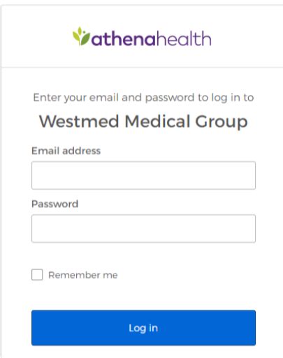 athena westmed portal login