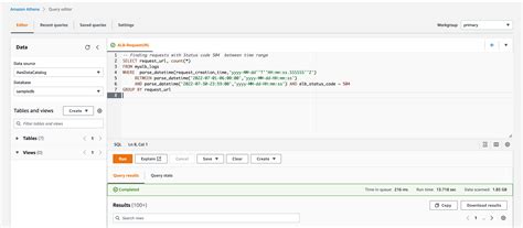 athena with query example
