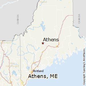 Athens Maine Map
