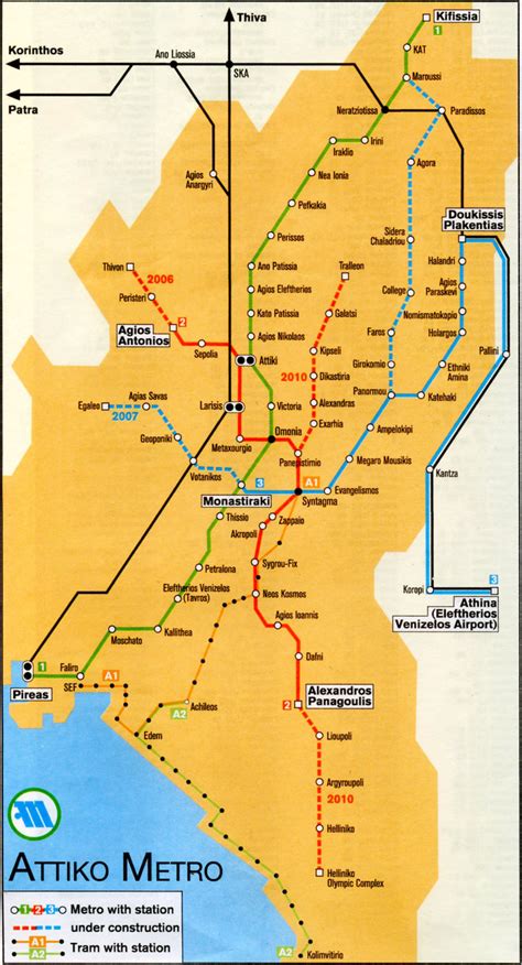 athens train map in english