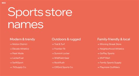 athletic store names