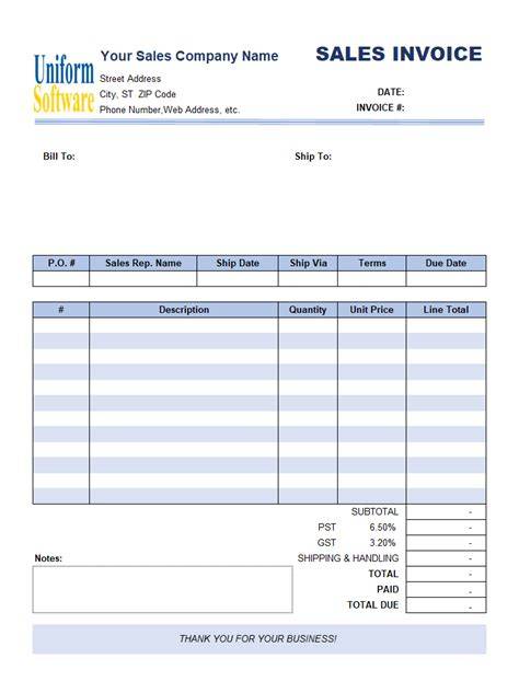 athletic uniform receipt form template