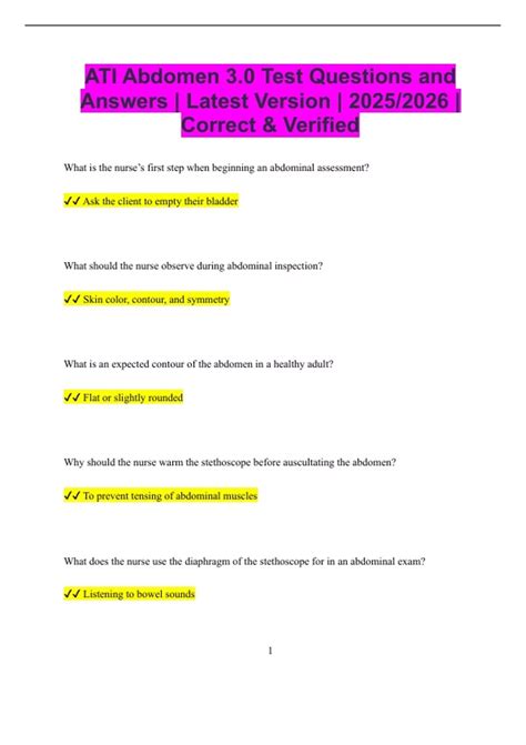 ati abdomen 3.0 test