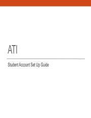 Ati Account Set Up