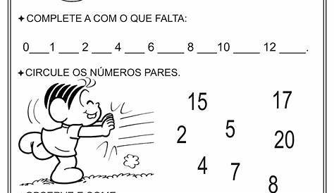 Matemática Infantil: Atividade Números Por Extenso 10 A 20 1C5