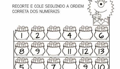 Paraíso da Alfabetização: Atividades com numerais de 1 a 9.