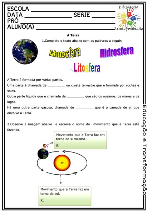 atividades sobre o formato da terra 6 ano