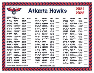 atlanta hawks schedule 2021 printable free
