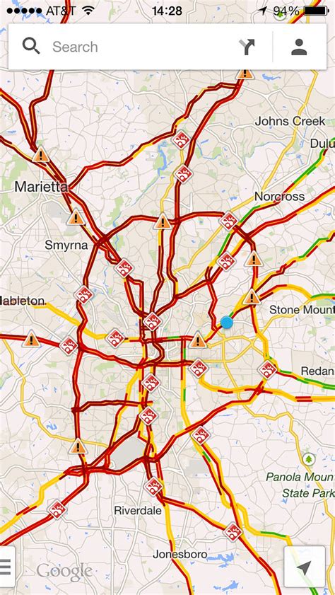 Atlanta traffic map Map of Atlanta traffic (United States of America)