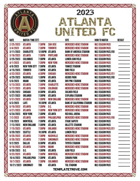 atlanta united schedule 2023 printable