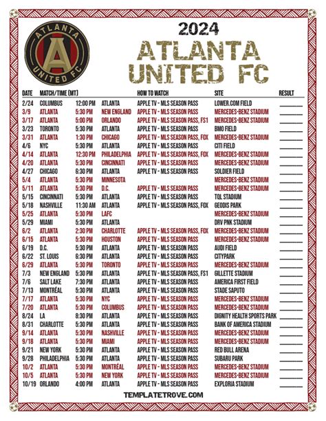 atlanta united soccer schedule 2022