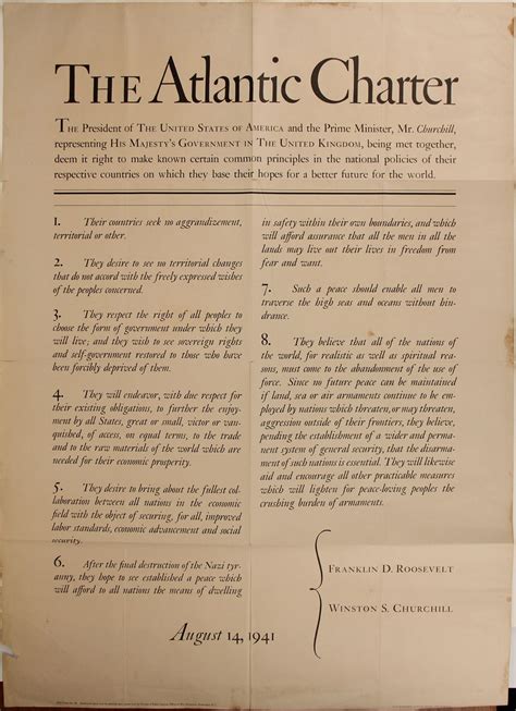 atlantic charter simple definition