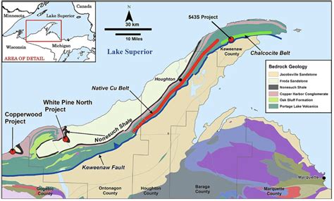 Atlantic Mine Mi Map
