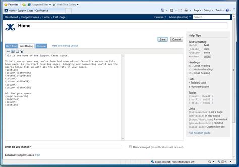 atlassian confluence wiki markup editor