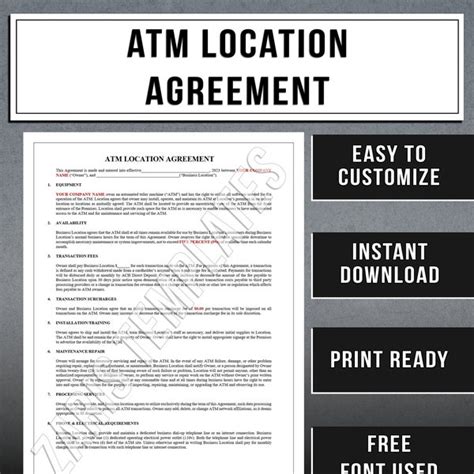 atm machine business contract