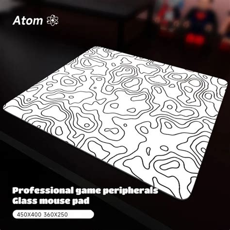 atom glass mousepad