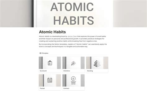 Atomic Habits Notion