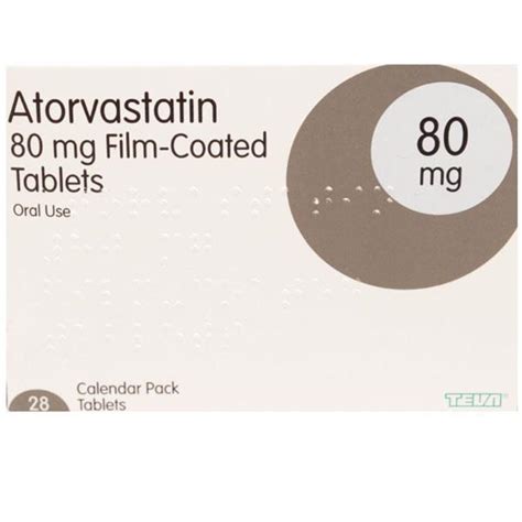 atorvastatin 80mg tablets used for