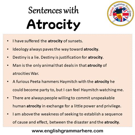 atrocity in a sentence examples