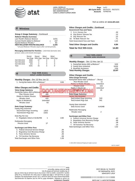 att wireless online bill