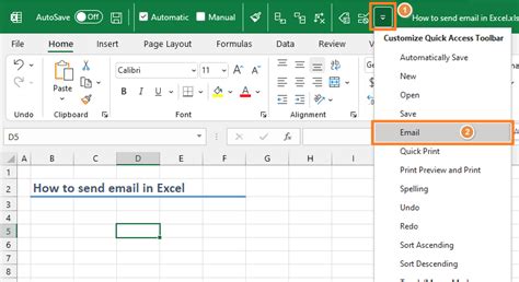 Attach Email Into Excel