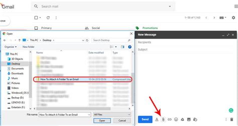 Attaching Folder To Gmail
