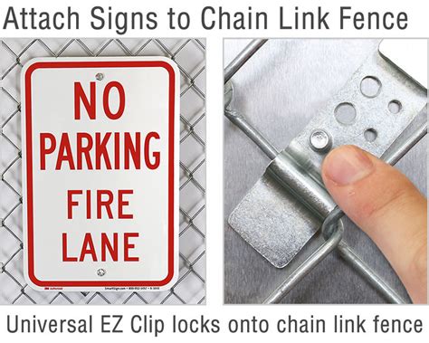 attaching signs to chain link fence