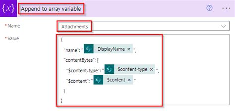 Attachments Content Type Power Automate