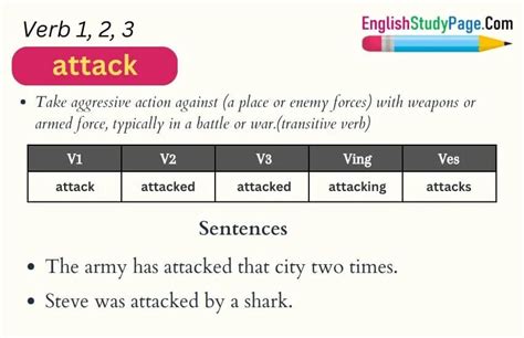attack verb forms