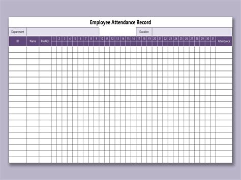 15+ Employee Attendance Record Template Excel Templates