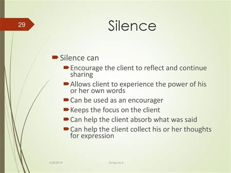 attentive silence in counselling