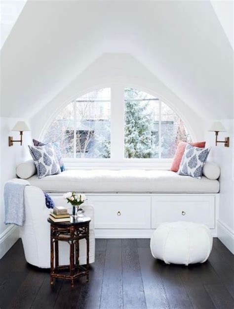 Attic bedroom with reading nook