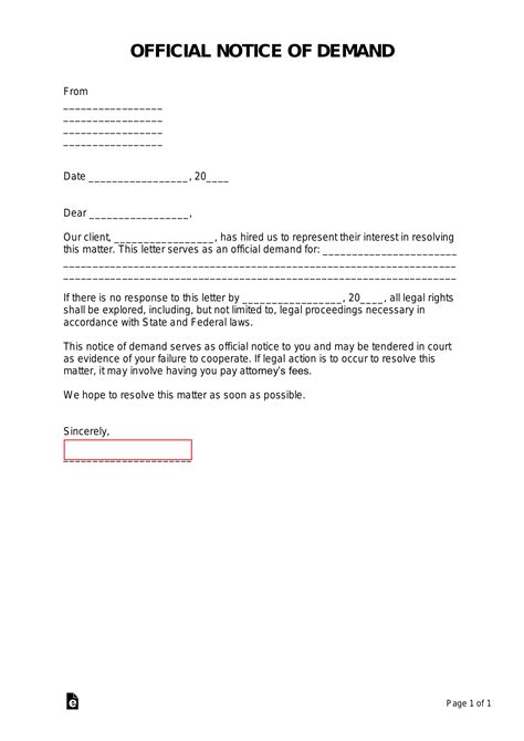 Demand Letter Sample 14+ PDF, Word Download Documents Free