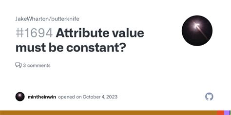 attribute value must be constant