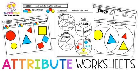 Attribute Worksheets Kindergarten