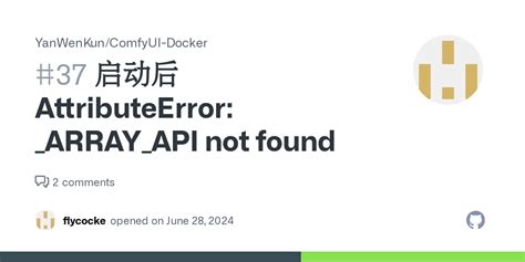 attributeerror: _array_api not found
