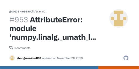 attributeerror module numpylinalg_umath_linalg has no attribute _ilp64