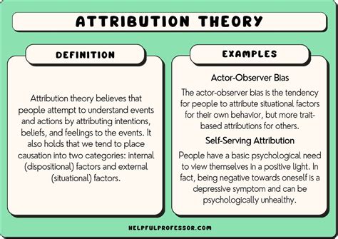 attribution theory definition and examples