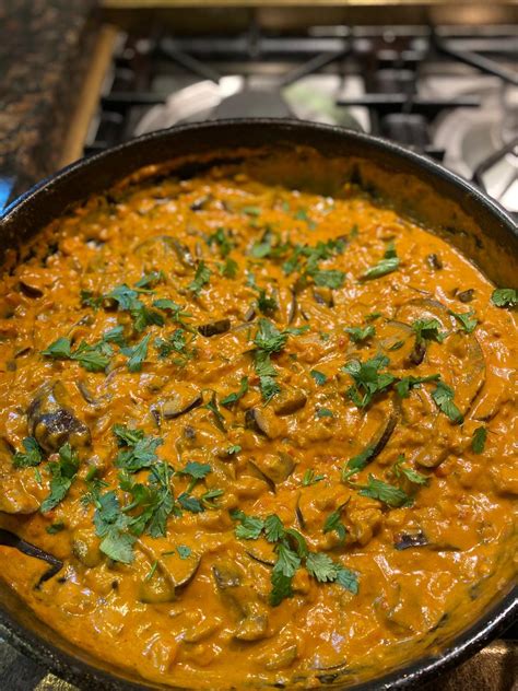 aubergine and coconut milk curry