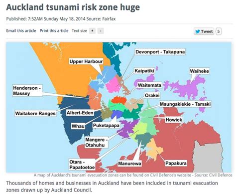 auckland tsunami evacuation maps