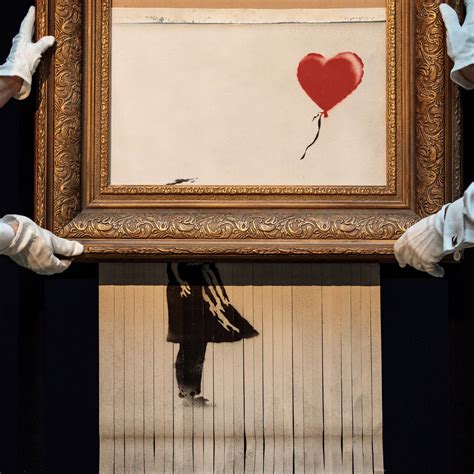 auction banksy shredded painting