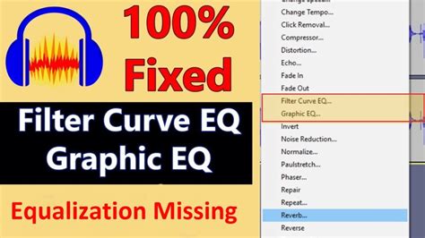 Audacity Equalization Missing