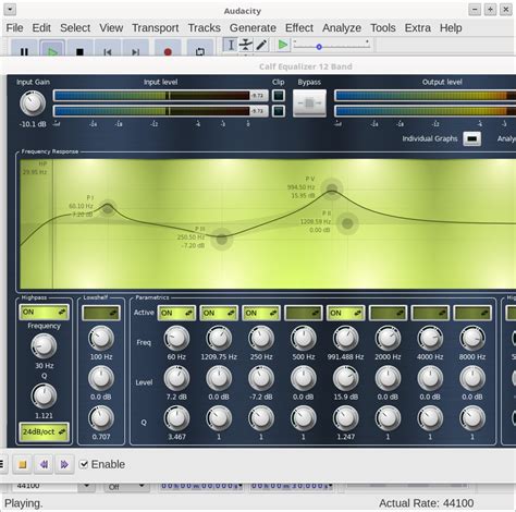 Audacity Equalization Plugin