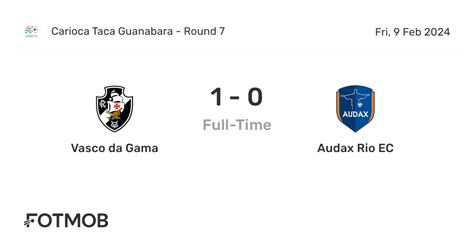 audax rio vs vasco da gama