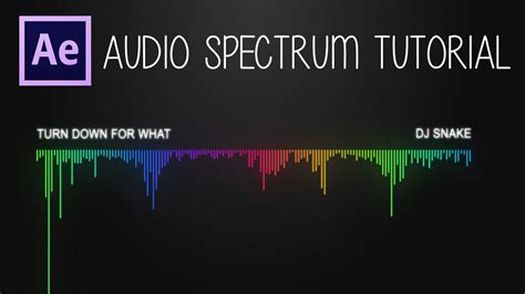 The Audio Spectrum Effect Adobe After Effects tutorial YouTube
